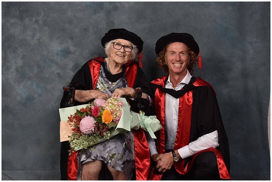 Dr Bronwyn Herbert with Professor Cameron Parsell.