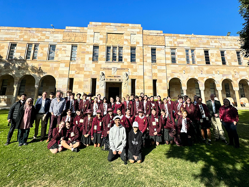 Students from St Peters Lutheran College at the World Religions Symposium.