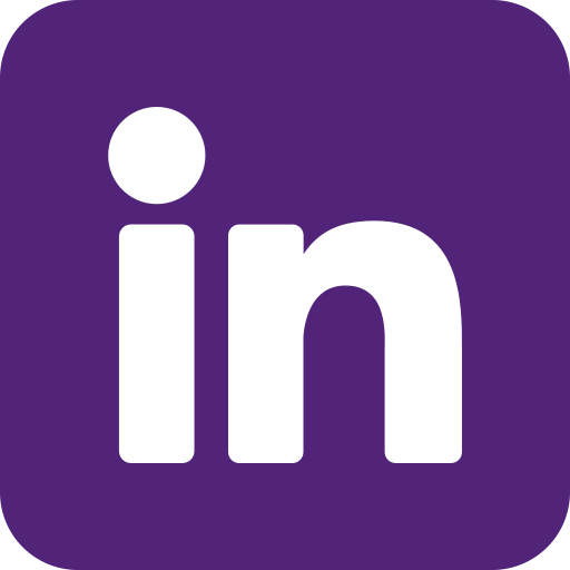Purple LinkedIn icon