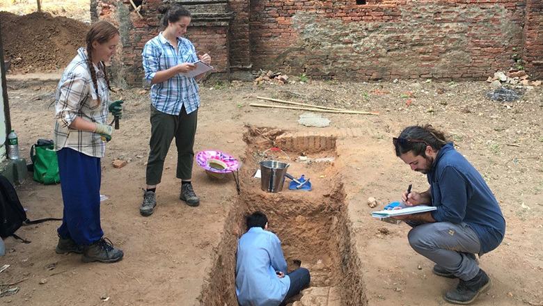 Archaeology dig site.