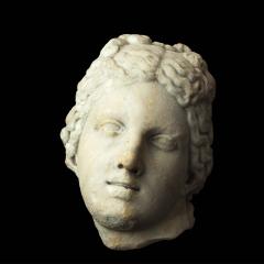 Portrait Head of Aphrodite, 88.016, marble, Classical Greek from Attica, 400 – 350 BC.