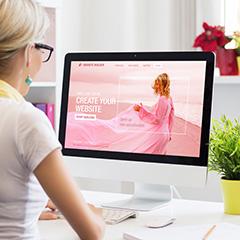 women making a website