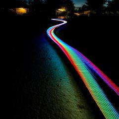 A neon path