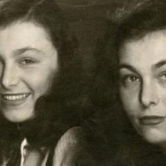 Austrian writer Ilse Aichinger with her twin sister Helga Aichinger