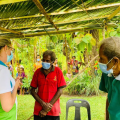 The Kokoda Foundation conducting COVID awareness training in PNG. 