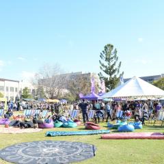 People enjoying an outdoor event