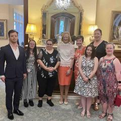 The project team with the current Governor of Queensland, Jeannette Young.
