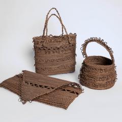 Woven baskets attributed to Nuningah (Rose Martin), collected from Myora Mission c.1917, Anthropology Museum Collection