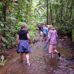 Student exploring Sirebe Protected Area